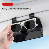 Étui à lunettes de voiture en plastique Micora transfrontalier, organisateur de lunettes de soleil pour véhicule, support de lunettes pour pare-soleil de voiture, boîte de rangement pour cartes et documents