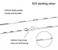 Bijoux en Argent 925 Chaîne en Argent Sterling Serpent Rond Torsadé 1.2mm Collier 5.26 Grammes 45cm