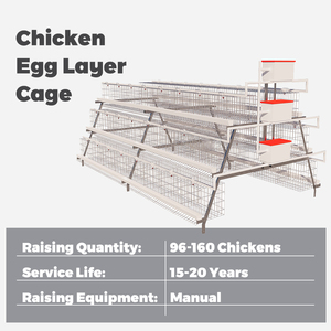 Cages à poules pondeuses de <span class=keywords><strong>type</strong></span> A, 3/4 niveaux, pour l'élevage de poules pondeuses et la production d'œufs en batterie, poulaillers pour l'élevage en ferme - Product Image 1