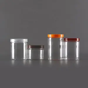 PET Wide Mouth Clear Jar Plastics With Screw Lids Multi Purpose Container