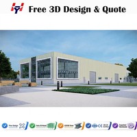 Centre de distribution commercial et entrepôt préfabriqué en structure métallique pour le stockage de matériaux de construction