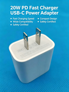 Cargador de Pared USB-C de Carga Rápida PD de 20W con Enchufe Estadounidense para iPhone 17 16 <span class=keywords><strong>Pro</strong></span> <span class=keywords><strong>Max</strong></span>, Cargador Rápido Universal Tipo-C para Samsung - Product Image 3