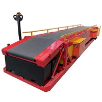 Convoyeur à bande télescopique motorisé pour l'entraînement et le déchargement des marchandises dans les entrepôts logistiques