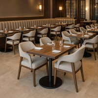 Ensemble de meubles de luxe sur mesure pour café, restaurant et restauration fine, tables et chaises pour projets de restaurants commerciaux