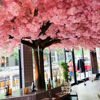 2025 personnalisé grand extérieur blanc rose Sakura fleur artificielle soie fleur de cerisier arbre pour bar décor