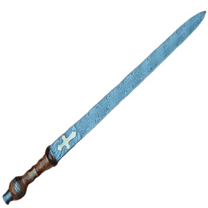 Espada corta hecha a mano con mango de madera, hermosa hoja de Damasco de 25 pulgadas (Smk1418) - Product Image 1