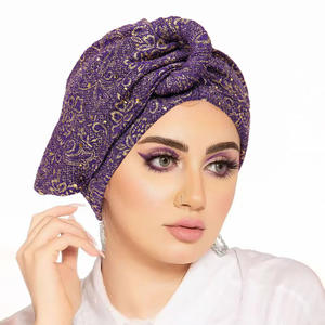 Nouveau bonnet hijab plissé à nœuds et sequins pour femmes musulmanes, turban <span class=keywords><strong>chimio</strong></span> extensible, <span class=keywords><strong>foulard</strong></span> pour <span class=keywords><strong>perte</strong></span> de <span class=keywords><strong>cheveux</strong></span>, mode indienne, bonnet femme - Product Image 6