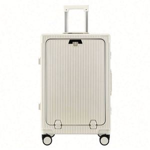 Front-Opening Aluminum Frame Luggage with Side Latch, Large Capacity Spinner Suitcase, TSA Lock, Hard <b>Shell</b> Carry On/Checked - Product Image 4