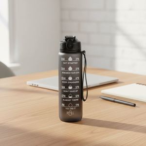 2026 Customized Logo 1L 32Oz Fancy Plastic Water Bottle With Silicone Straw and Handle for Promotion - Product Image 4