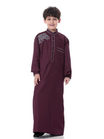 Arabe Musulman Enfants Garçon Jubba Thobe Abaya Robe Longue Robe Caftan pour Enfants Vêtements Islamiques Robes Longues Robe Dubaï Arabe
