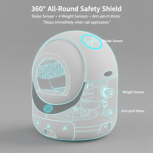 Lussuosa Lettiera Intelligente <span class=keywords><strong>per</strong></span> <span class=keywords><strong>Gatti</strong></span> con Controllo Wi-Fi e App, Autopulente, Controllo Odori, Grande Capacità <span class=keywords><strong>per</strong></span> Più <span class=keywords><strong>Gatti</strong></span> - Product Image 3