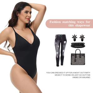 Oucheng Hot Sale Women Plus Size Full Body Shaper Shoulder Strap Tummy Control <strong>Underwear</strong> <strong>Waist</strong> Trainer Thong Shapewear Bodysuit - Product Image 5