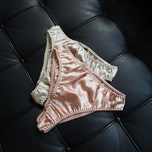 Da donna biancheria intima intima di seta organica morbida e traspirante bikini bianco 100% puro gelso sexy da ragazza mutandine di seta - Product Image 5