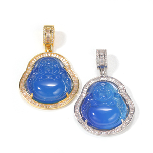 Hip Hop Ha Ghiacciato Fuori Rosa Rosso Verde Agata Buddha di Giada <span class=keywords><strong>Pendente</strong></span> Della Collana BaguetteCZ Rapper Dei Monili <span class=keywords><strong>per</strong></span> le Donne Degli Uomini - Product Image 4