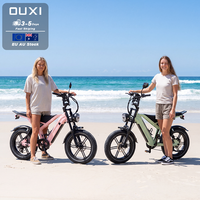 Ouxi AU GT20 1000W 250W Fatbike Eléctrica V8 Almacén UE 20x4.0 Neumático Eléctrico para Fatbike Bicicleta Eléctrica E-bike