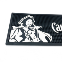 Capitaine Morgan = Tapis de bar en PVC personnalisés de qualité supérieure pour cadeau promotionnel de bar à bière avec votre logo