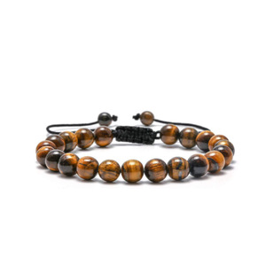 Fashion Tige Eye perline in pietra naturale ossidiana bracciali per donne uomini ciondoli gioielli con perline bracciale - Product Image 5