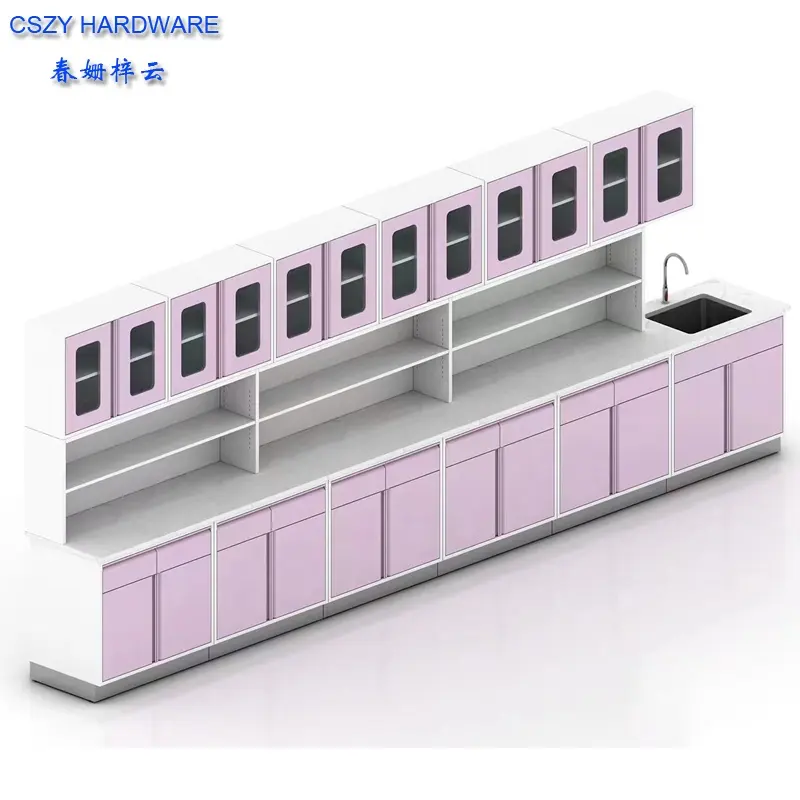 2022การออกแบบใหม่กว่างโจวโลหะ PCR ห้องปฏิบัติการปรับแต่งเฟอร์นิเจอร์กับ CE