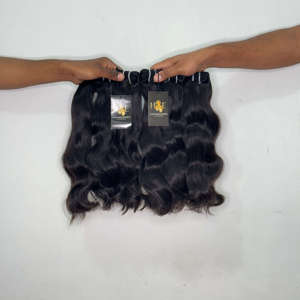 Extensiones de Cabello Humano Natural Indio con Cierre Frontal, Extensiones de Cabello Natural Ondulado, Extensiones de Cabello Humano Ondulado Indio Natural - Product Image 2