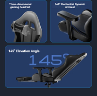 Chaise de jeu ergonomique pivotante de luxe en cuir de haute qualité avec repose-pieds, vente en gros
