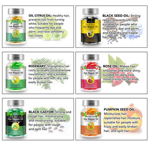 שמן טבעי לתיקון שיער פרטי עליבר קפסולת סרום שיער עם קרטין ומולטי ויטמינים לשיער פגום קרוזי יבש - Product Image 3