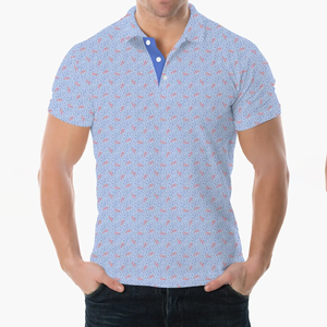 Polo de golf brodé sur mesure de haute qualité en gros, polo de golf en polyester et élasthanne, séchage rapide, coupe ajustée - Product Image 2