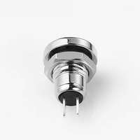 Mini-interrupteurs à bouton-poussoir 1NO en acier inoxydable, capuchons de commande tactile 2-12, 8 mm, 24 V, 1 A