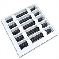Grille de ventilation décorative moderne 10x10 en alliage d'aluminium blanc, diffuseur linéaire standard pour climatisation et chauffage, installation facile