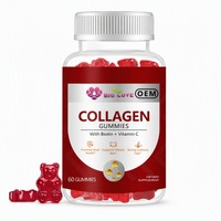 Compléments de collagène RUNXIN, L-glutathion, vitamine C, bonbons gélifiés 200g pour éclaircir la peau, un aspect plus jeune, soutien immunitaire, 60/gélifiés par flacon