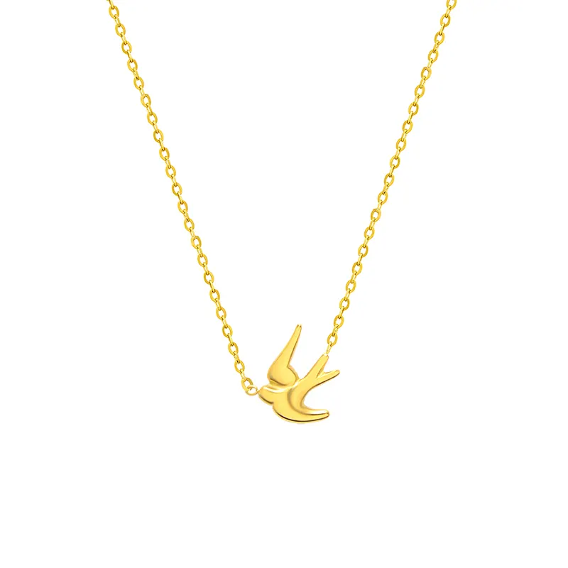 Swallow Pendant Necklace Female Minority Design Sense Clavicle Chain Pendant Titanium Steel Jewelry