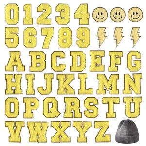 Étiquette brodée <span class=keywords><strong>en</strong></span> chenille Phnom Penh, patch <span class=keywords><strong>lettre</strong></span> éclair, accessoires, badge, autocollant, étiquette <span class=keywords><strong>en</strong></span> tissu, autocollant <span class=keywords><strong>en</strong></span> polyester - Product Image 2