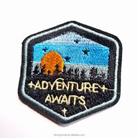 Presse à chaud personnalisée 3d insignes de logo personnalisés patch de broderie brodé à coudre à repasser pour vêtements