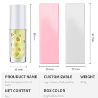 Vente en gros d'huile de Noël végétalienne transparente baume brillant à lèvres respectueux de l'environnement Filler makeup cosmetic Christmas Lip Oil