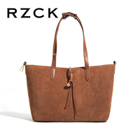 RZCK Sac fourre-tout à bandoulière en cuir véritable marron de créateur vintage de haute qualité pour femmes Sacs à main ouverts de grande capacité de luxe personnalisés