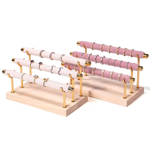 <span class=keywords><strong>2026</strong></span> Großhandel Holz 3-stöckiger <span class=keywords><strong>Ring</strong></span>-Schmuck-Organizer Turm mit Schwammstangen-Ringhalterung Mehrschichtiger <span class=keywords><strong>Ring</strong></span>-Aufbewahrungsständer - Product Image 2