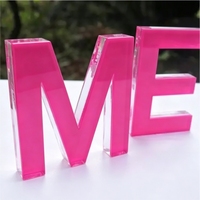 Lettres en métal acrylique 3D personnalisées, non éclairées, étanches IPx6, multicolores, autoportantes, pour la décoration publicitaire