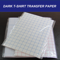 100 hojas A4 papel de transferencia oscuro sublimación de inyección de tinta hojas de papel de transferencia transparente hierro en prensa de calor para tela oscura