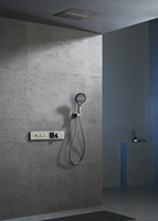 Ensemble de douche de luxe pour plafond, 3 modes, pomme de douche encastrée à effet pluie, 400*400 mm, système de robinetterie thermostatique