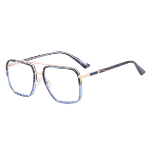 DOISYER Mode Hommes <span class=keywords><strong>Double</strong></span> Nez Pont tr90 Carré Anti Lumière Bleue Blocage Lunettes Optique Cadre Designer Style Métal Lunettes - Product Image 5