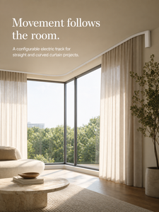 Riel de Cortina Eléctrico Personalizado JINK Glide, Riel Motorizado Inteligente Recto y Curvo con <span class=keywords><strong>Control</strong></span> <span class=keywords><strong>Remoto</strong></span> para Automatización de Ventanas en Hogares y Hoteles - Product Image 3