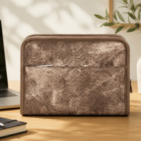 Pochette Homme Grande Capacité en Jean Délavé Anti-Vol avec Logo Personnalisé et Embossage Gorfia, pour Tablette et Téléphone – OEM/ODM Disponibles