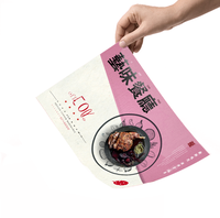 Brochures personnalisées en papier d'art, impression numérique, surface vernie, pliées, 210x285mm, provenant d'une usine chinoise