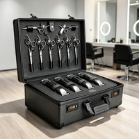 Boîte de transport professionnelle pour outils de barbier, en plastique ABS, avec serrure, pour voyage