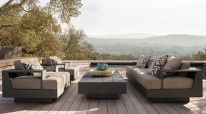 Cape Town Moderno para todo tipo <span class=keywords><strong>de</strong></span> clima Patio Jardín <span class=keywords><strong>Playa</strong></span> Chaise Exterior Hecho a mano Muebles <span class=keywords><strong>de</strong></span> metal Aluminio Modular Seccional en L Daybed - Product Image 5