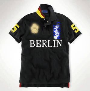 Chemises polo pour hommes décontractées 100% coton de haute qualité avec logo brodé personnalisé, marque Ralphes, Laurenes City Tops, polos, t-shirts - Product Image 2