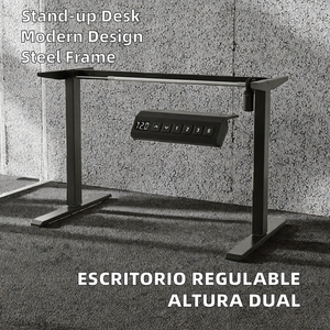 <b>Adjustable</b> <b>Height</b> <b>Desk</b> Single or Double Motors Convertible -Minimalist Metal Office Furniture for Commercial Use - Product Image 2