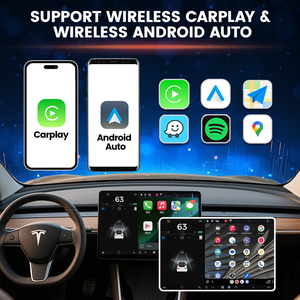 โมดูลอะแดปเตอร์เชื่อมต่อ Wireless CarPlay Android Auto สำหรับ <span class=keywords><strong>Tesla</strong></span> <span class=keywords><strong>Model</strong></span> 3 <span class=keywords><strong>Model</strong></span> Y <span class=keywords><strong>Model</strong></span> X <span class=keywords><strong>S</strong></span> อัปเกรดหน้าจอ OEM - Product Image 4