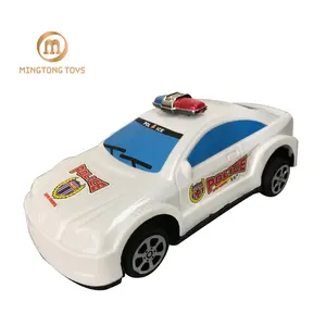 Crianças por atacado baratos de plástico pequeno polícia raça veículo modelo pull linha de brinquedos do carro para as crianças