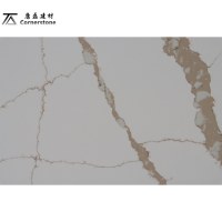 Dalles de quartz artificiel grand format à prix d'usine, pierre de quartz Calacatta couleur or, comptoir moderne durable pour cuisine et salle de bain