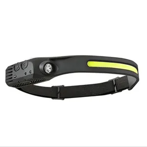 2000LM Luar Ruangan Sensor Gerak Led Headlamp Isi Ulang Lampu Berkemah COB Led Headlamp untuk Memancing Mendaki Berlari